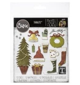SIZZIX SIZZIX TIM HOLTZ FESTIVE THINGS THINLITS DIE SET