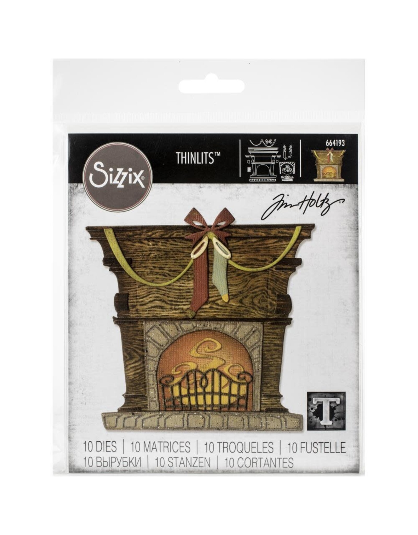 SIZZIX SIZZIX TIM HOLTZ FIRESIDE THINLITS DIE SET