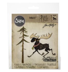 SIZZIX SIZZIX TIM HOLTZ MERRY MOOSE THINLITS DIE SET