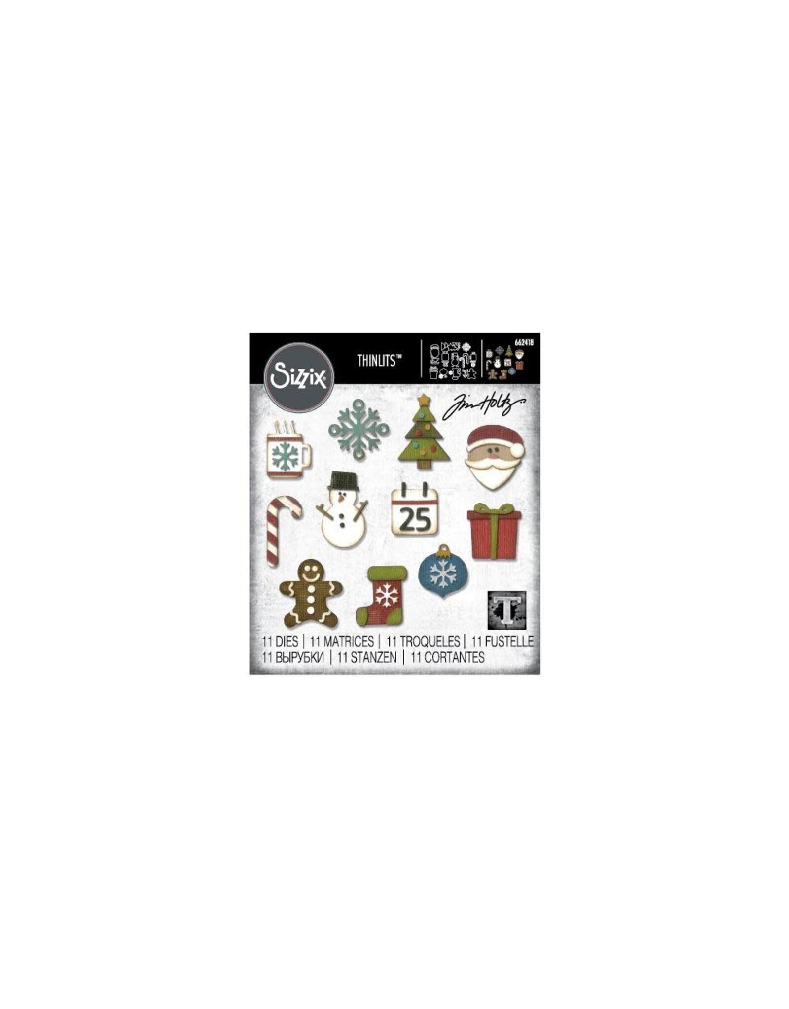 SIZZIX SIZZIX TIM HOLTZ MINI CHRISTMAS THINGS THINLITS DIE SET