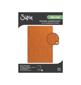 SIZZIX SIZZIX EILEEN HULL 3D TEXTURED IMPRESSIONS LACY LEAVES A5 EMBOSSING FOLDER