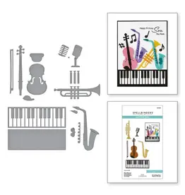 SPELLBINDERS SPELLBINDERS BIBI CAMERON BIBI'S MUSICAL NOTES COLLECTION MINI MUSICAL INSTRUMENTS DIE SET