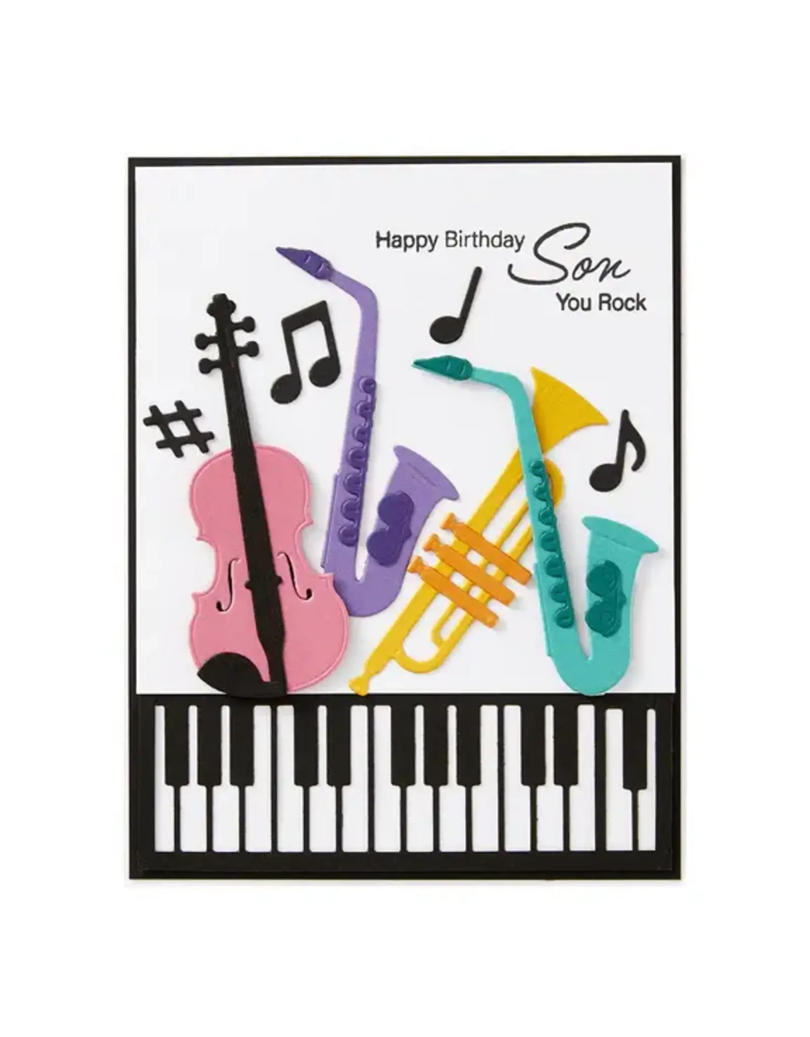 SPELLBINDERS SPELLBINDERS BIBI CAMERON BIBI'S MUSICAL NOTES COLLECTION MINI MUSICAL INSTRUMENTS DIE SET