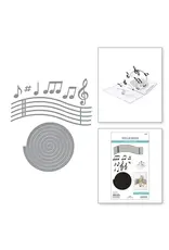 SPELLBINDERS SPELLBINDERS BIBI CAMERON BIBI'S MUSICAL NOTES COLLECTION MUSICAL NOTES & STAVE POP-UP DIE SET
