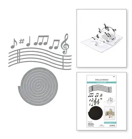 SPELLBINDERS SPELLBINDERS BIBI CAMERON BIBI'S MUSICAL NOTES COLLECTION MUSICAL NOTES & STAVE POP-UP DIE SET