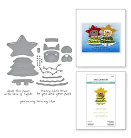 SPELLBINDERS SPELLBINDERS MERRY MISCHIEF COLLECTION DECK THE PAWS CLEAR STAMP & DIE SET