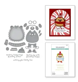 SPELLBINDERS SPELLBINDERS MERRY MISCHIEF COLLECTION HEDGE-HUGS CLEAR STAMP & DIE SET
