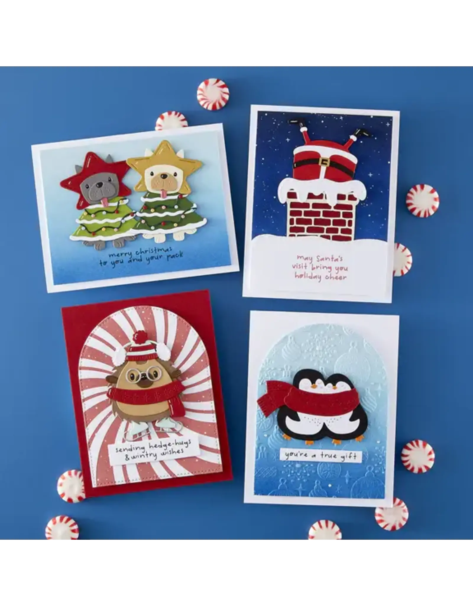 SPELLBINDERS SPELLBINDERS MERRY MISCHIEF COLLECTION CHIMNEY CAPER CLEAR STAMP & DIE SET