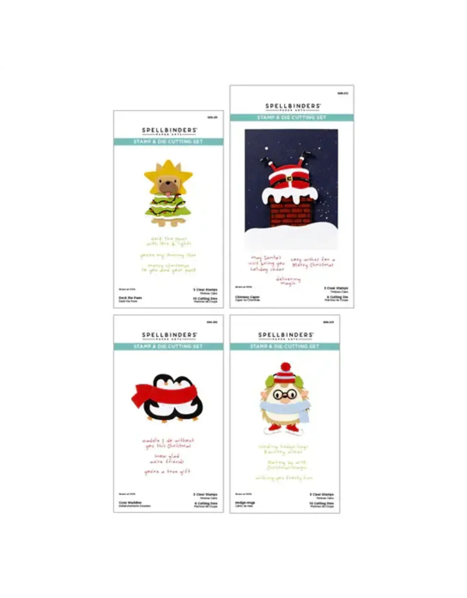 SPELLBINDERS SPELLBINDERS MERRY MISCHIEF COLLECTION CLEAR STAMP & DIE SET BUNDLE