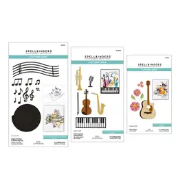 SPELLBINDERS SPELLBINDERS BIBI CAMERON BIBI'S MUSICAL NOTES COLLECTION SMALL INSTRUMENTS DIE SET BUNDLE