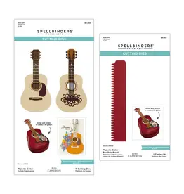 SPELLBINDERS SPELLBINDERS BIBI CAMERON BIBI'S MUSICAL NOTES COLLECTION MAJESTIC GUITAR BOX CREATOR DIE SET BUNDLE