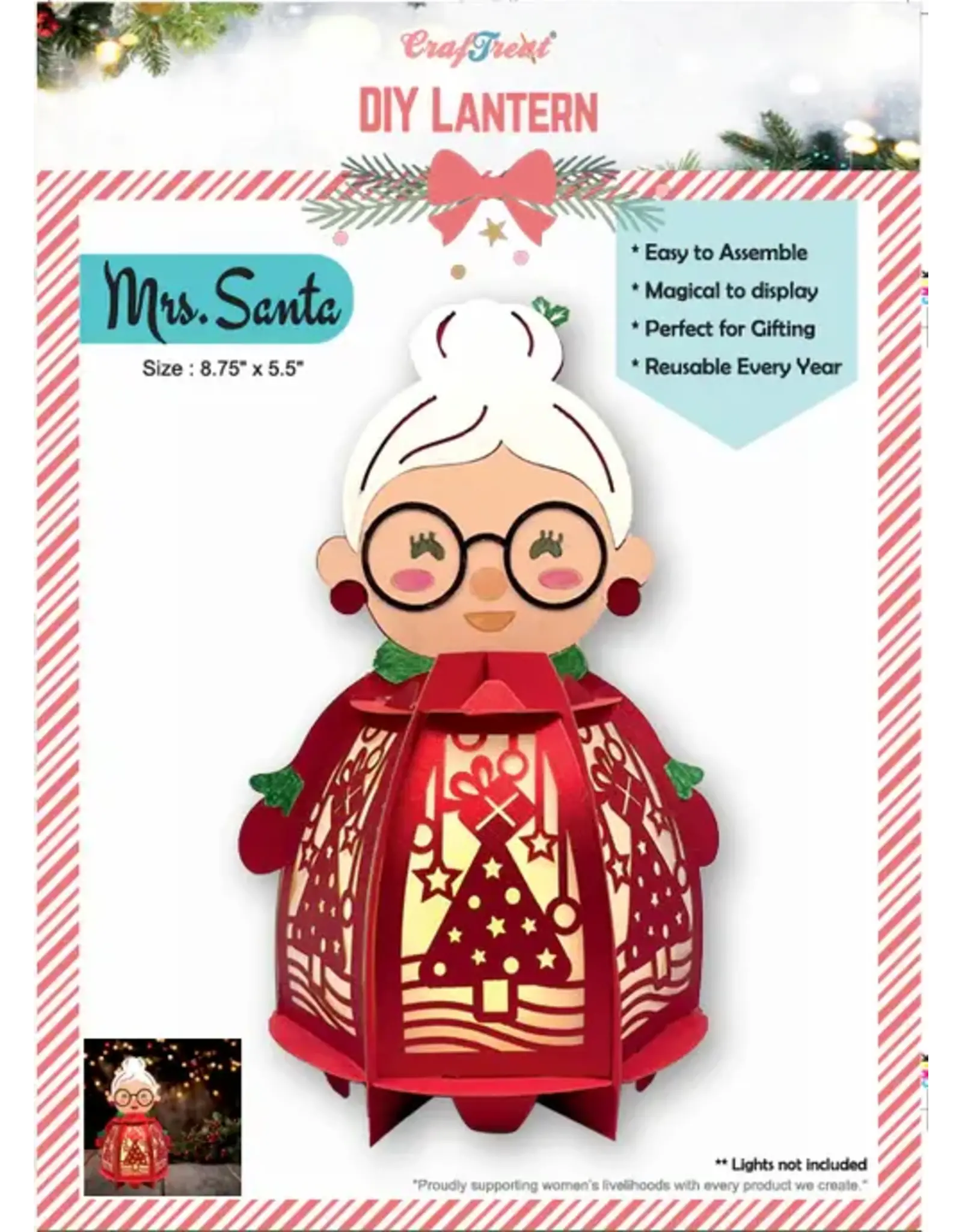 CRAFTREAT CRAFTREAT MRS SANTA DIY PAPER LANTERN