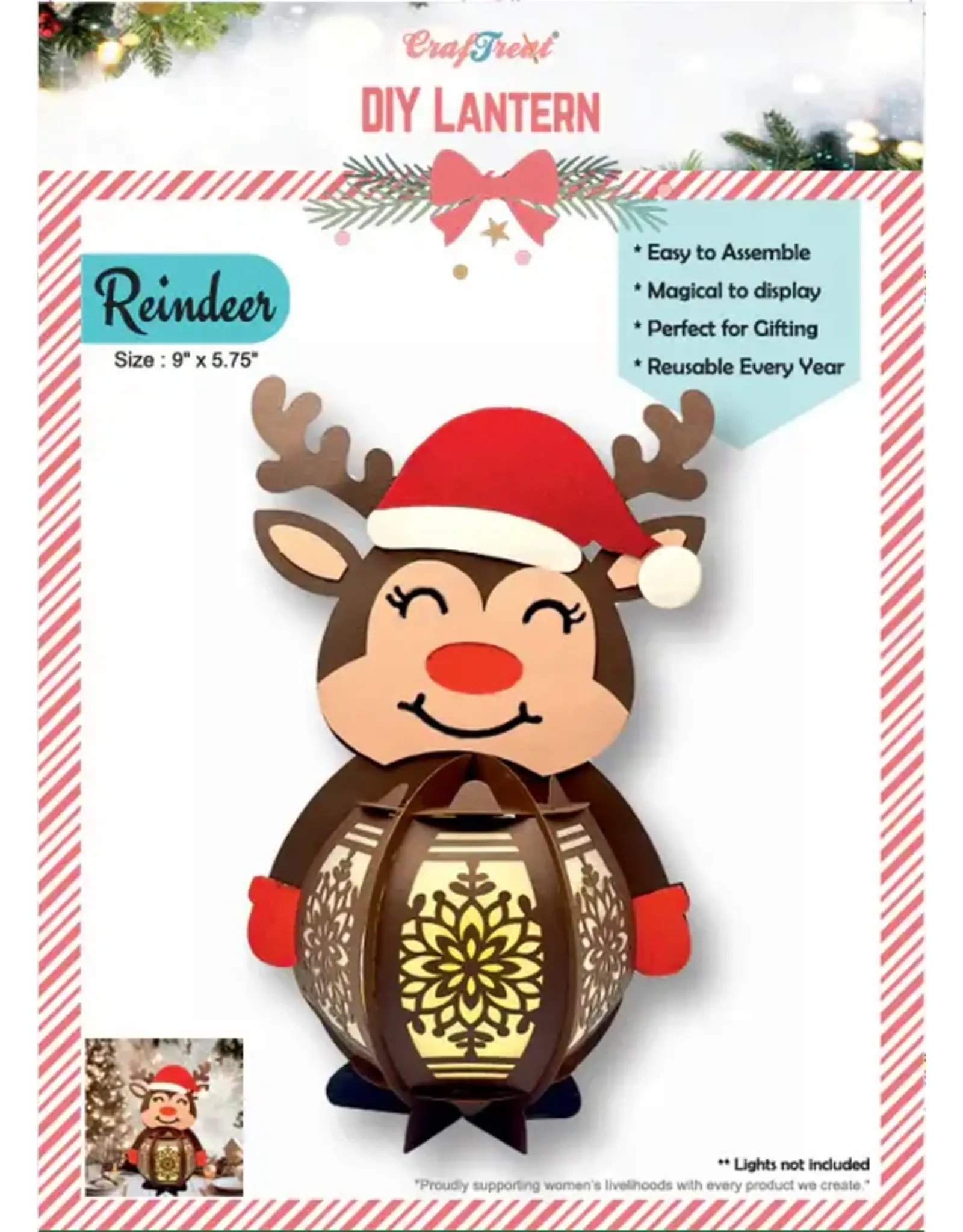 CRAFTREAT CRAFTREAT REINDEER DIY PAPER LANTERN