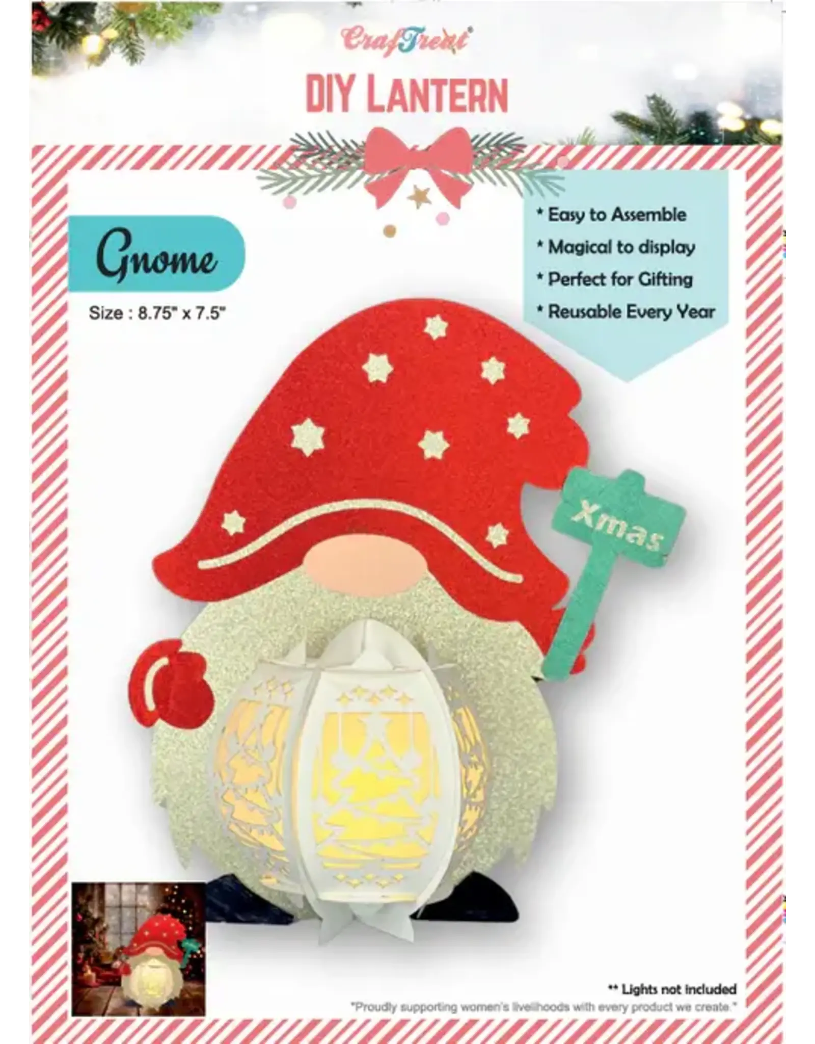 CRAFTREAT CRAFTREAT GNOME DIY PAPER LANTERN