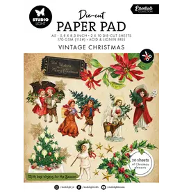 STUDIOLIGHT STUDIOLIGHT ESSENTIALS COLLECTION VINTAGE CHRISTMAS PAPER PAD DIE-CUTS