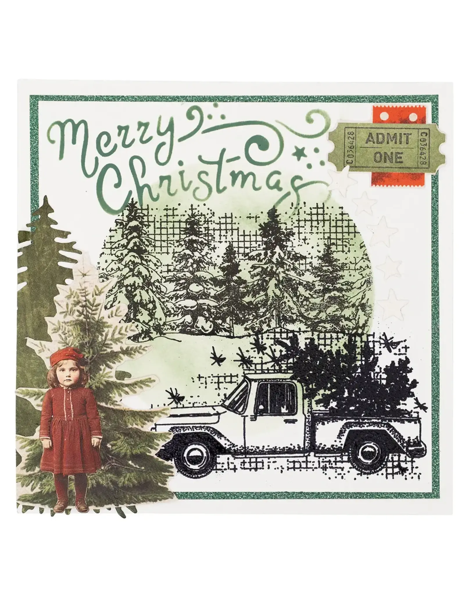 STUDIOLIGHT STUDIOLIGHT GRUNGE COLLECTION WINTER FOREST CLEAR STAMP