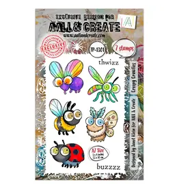 AALL & CREATE AALL & CREATE JANET KLEIN #1301 CREEPY CRAWLIES A7 CLEAR STAMP SET