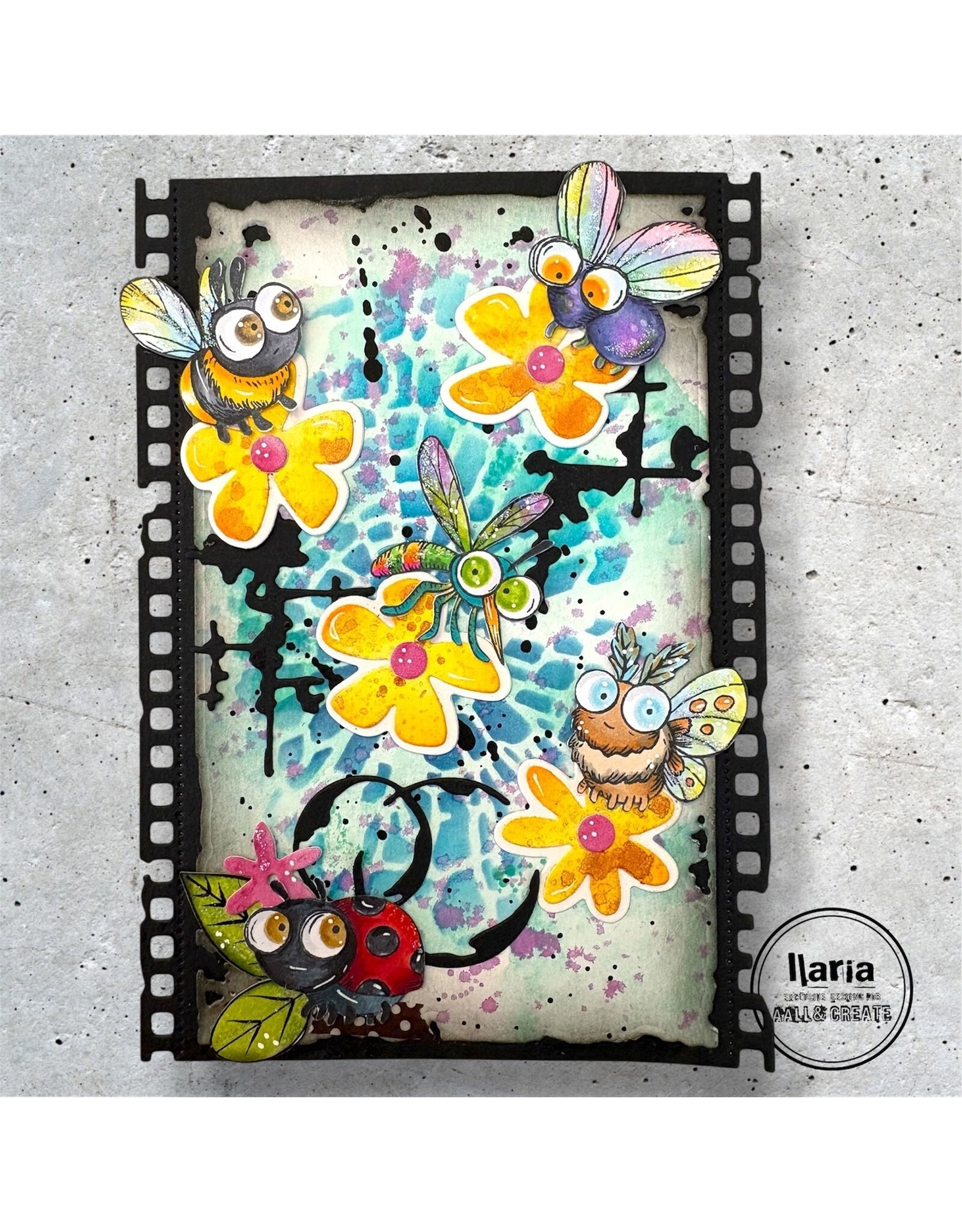 AALL & CREATE AALL & CREATE JANET KLEIN #1301 CREEPY CRAWLIES A7 CLEAR STAMP SET