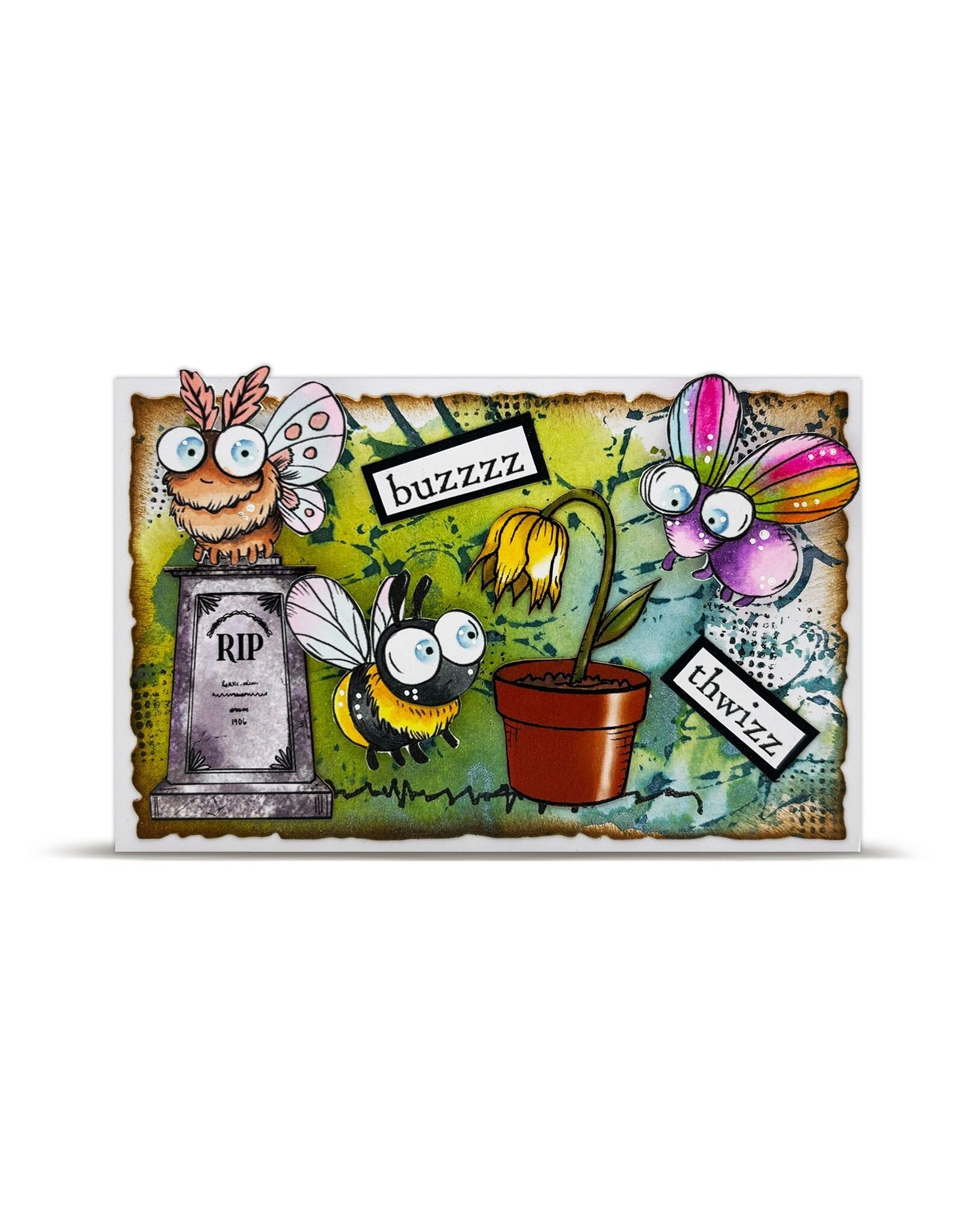AALL & CREATE AALL & CREATE JANET KLEIN #1301 CREEPY CRAWLIES A7 CLEAR STAMP SET