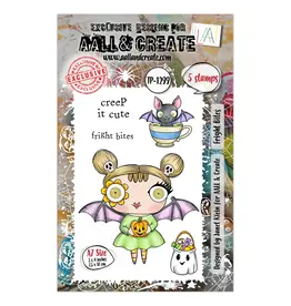 AALL & CREATE AALL & CREATE JANET KLEIN #1299 FRIGHT BITES A7 CLEAR STAMP SET