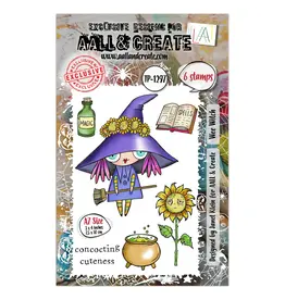 AALL & CREATE AALL & CREATE JANET KLEIN #1297 WEE WITCH A7 CLEAR STAMP SET