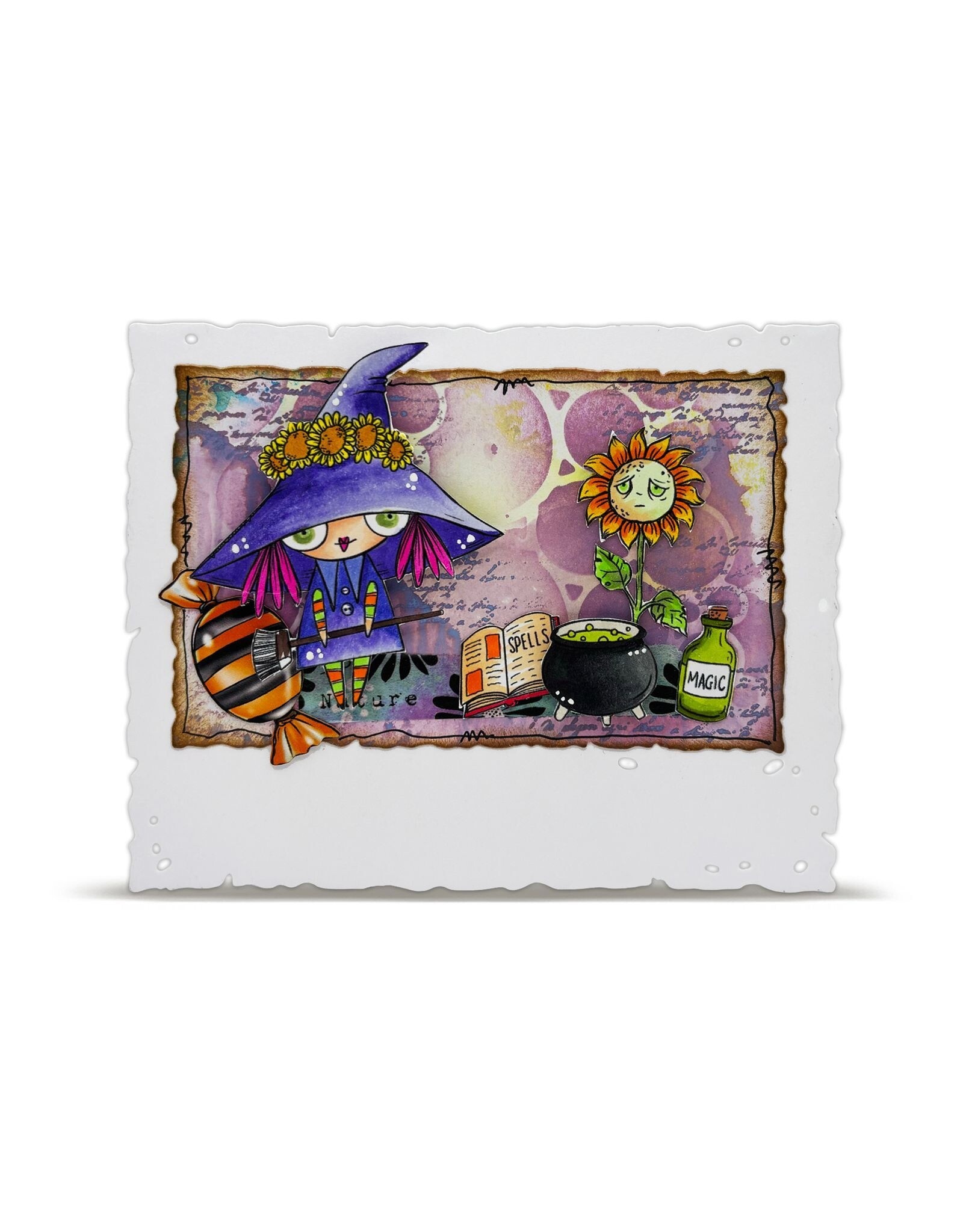 AALL & CREATE AALL & CREATE JANET KLEIN #1297 WEE WITCH A7 CLEAR STAMP SET