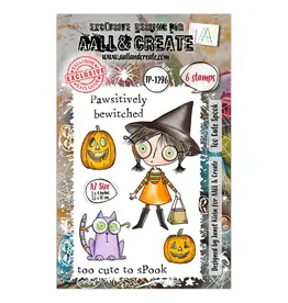 AALL & CREATE AALL & CREATE JANET KLEIN #1296 TOO CUTE SPOOK A7 CLEAR STAMP SET