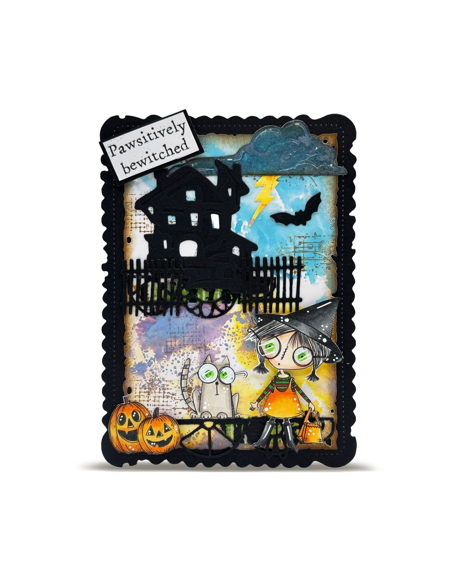 AALL & CREATE AALL & CREATE JANET KLEIN #1296 TOO CUTE SPOOK A7 CLEAR STAMP SET