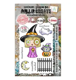 AALL & CREATE AALL & CREATE JANET KLEIN #1295 MOONLIGHT MISCHIEF A7 CLEAR STAMP SET
