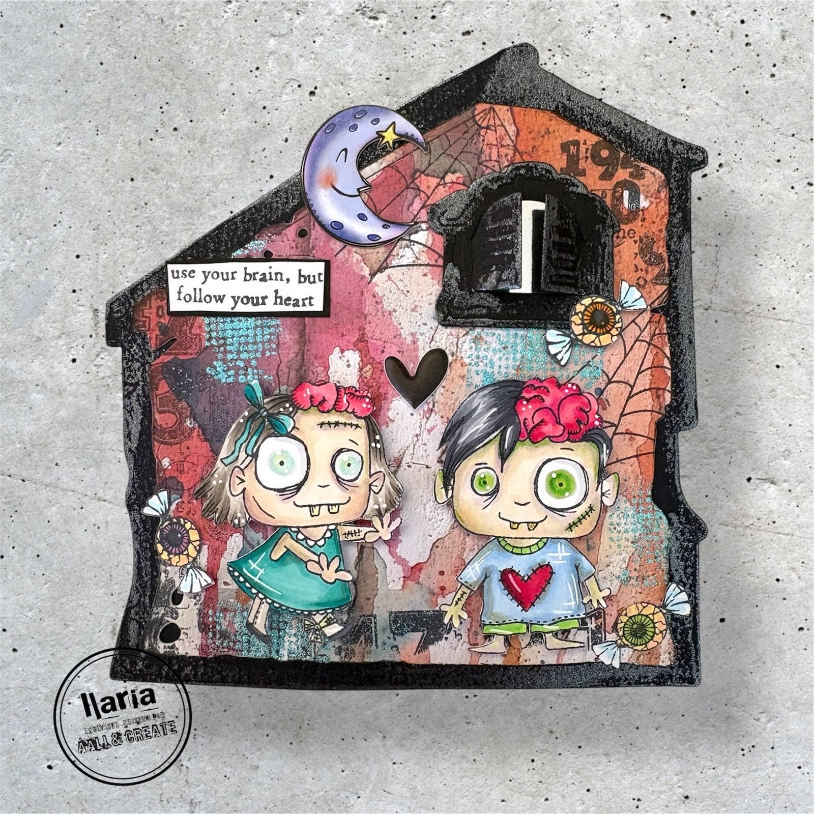 AALL & CREATE AALL & CREATE JANET KLEIN #1293 BRAINY AND CUTE A7 CLEAR STAMP SET
