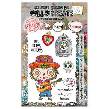 AALL & CREATE AALL & CREATE JANET KLEIN #1292 CELEBRATE HONOR A7 CLEAR STAMP SET