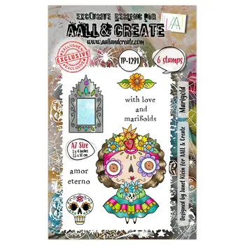 AALL & CREATE AALL & CREATE JANET KLEIN #1291 MARIGOLD A7 CLEAR STAMP SET
