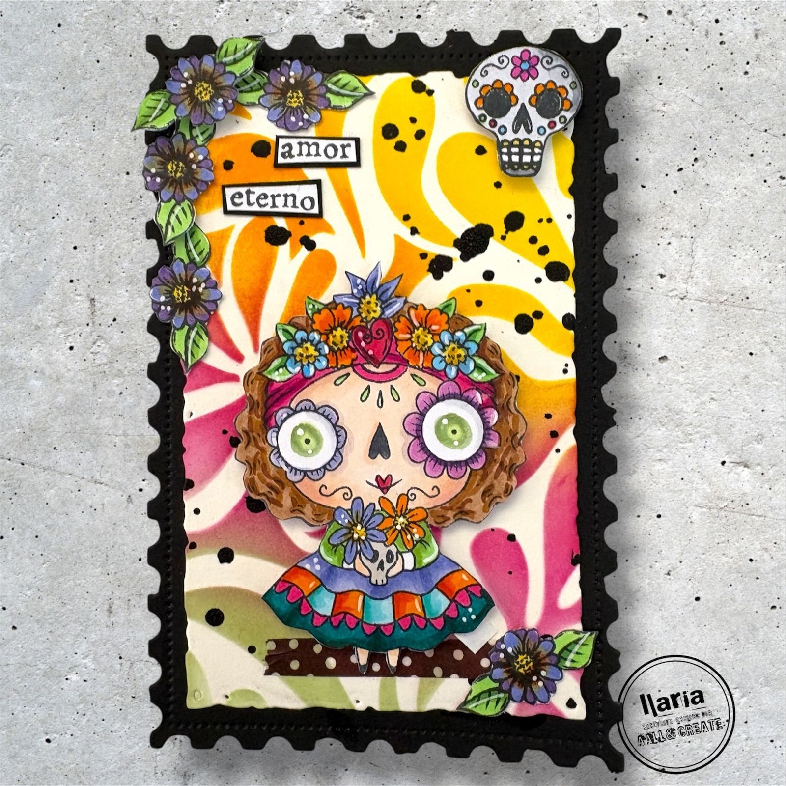 AALL & CREATE AALL & CREATE JANET KLEIN #1291 MARIGOLD A7 CLEAR STAMP SET
