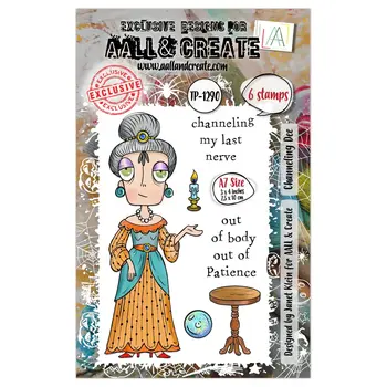 AALL & CREATE AALL & CREATE JANET KLEIN #1290 CHANNELING DEE A7 CLEAR STAMP SET