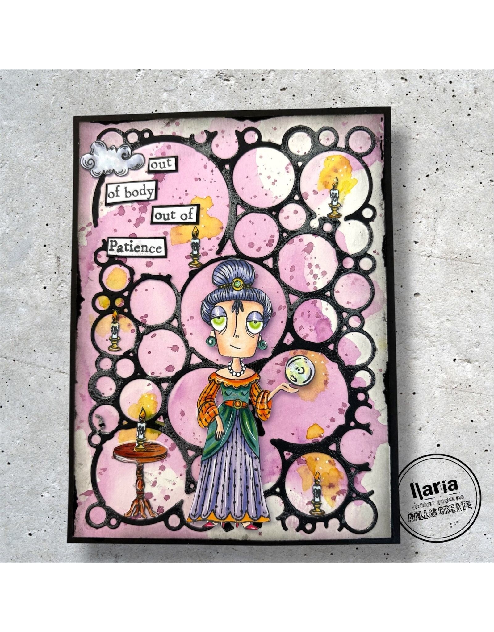 AALL & CREATE AALL & CREATE JANET KLEIN #1290 CHANNELING DEE A7 CLEAR STAMP SET