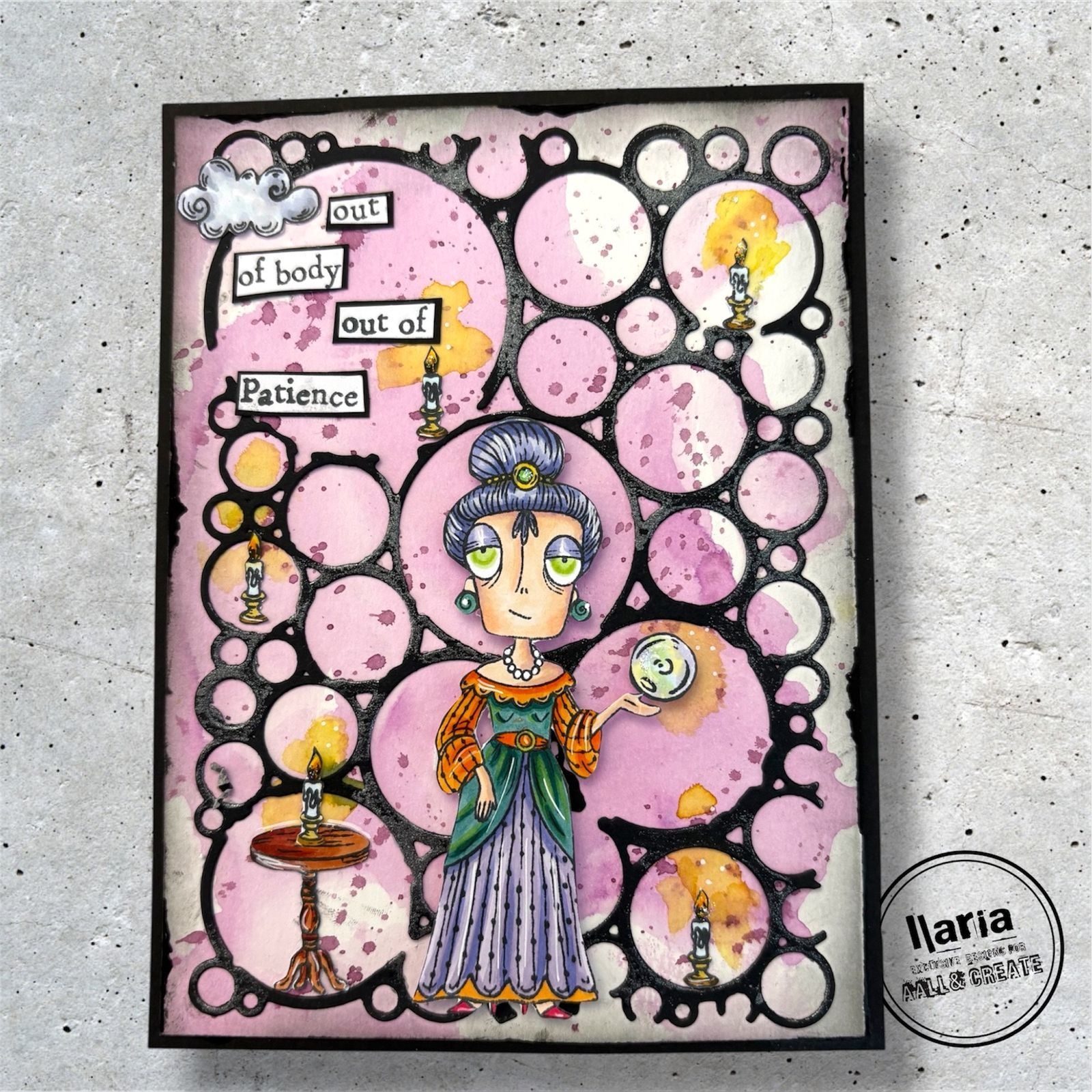 AALL & CREATE AALL & CREATE JANET KLEIN #1290 CHANNELING DEE A7 CLEAR STAMP SET