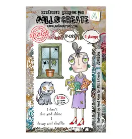 AALL & CREATE AALL & CREATE JANET KLEIN #1289 ZOMBDEE A7 CLEAR STAMP SET