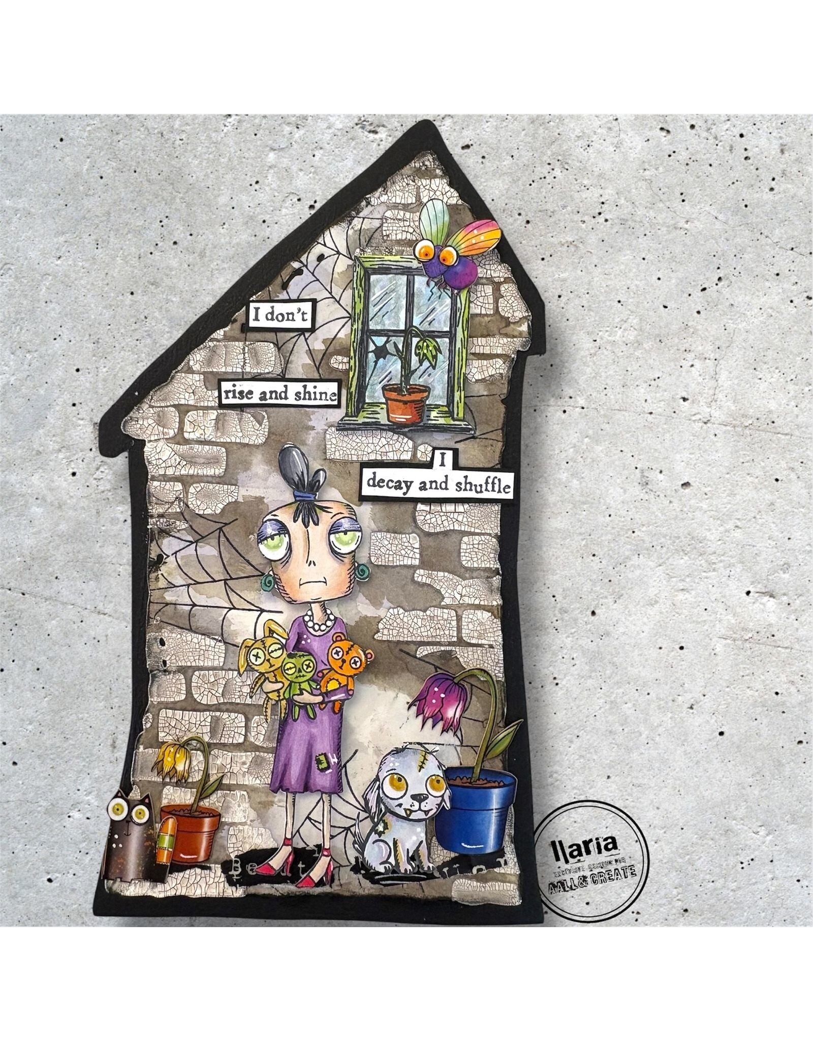 AALL & CREATE AALL & CREATE JANET KLEIN #1289 ZOMBDEE A7 CLEAR STAMP SET