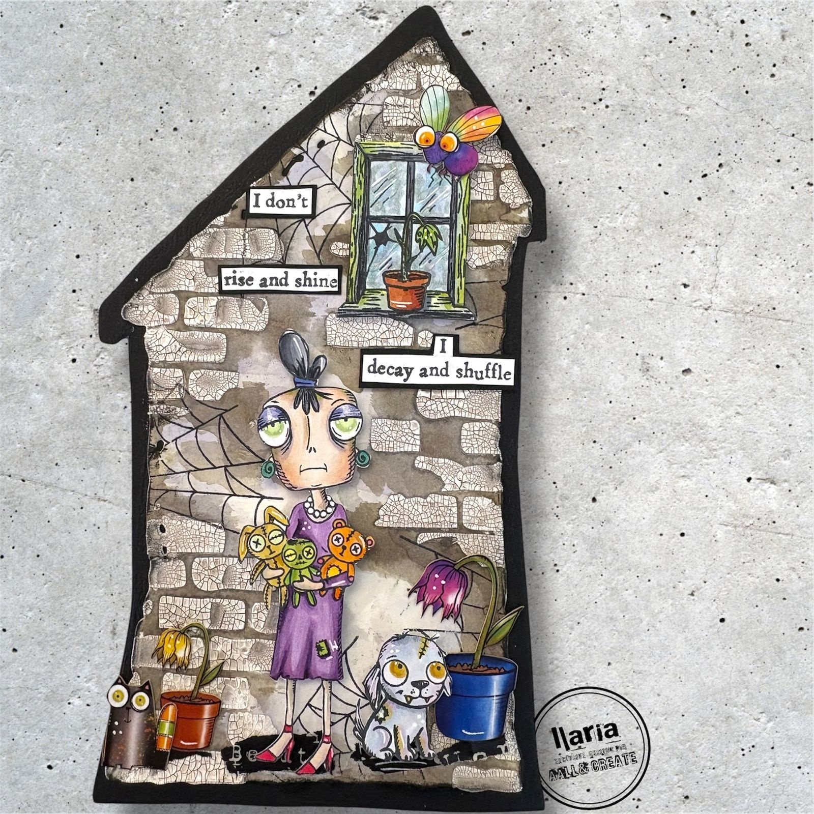 AALL & CREATE AALL & CREATE JANET KLEIN #1289 ZOMBDEE A7 CLEAR STAMP SET