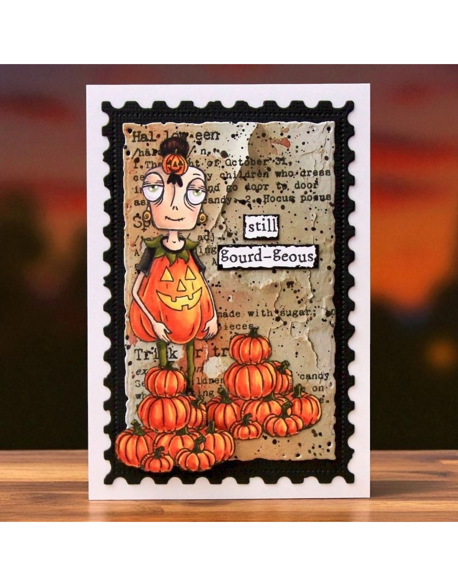 AALL & CREATE AALL & CREATE JANET KLEIN #1288 GOURDEE A7 CLEAR STAMP SET
