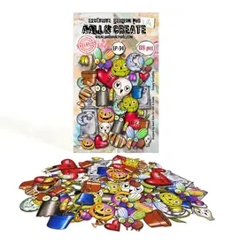AALL & CREATE AALL & CREATE JANET KLEIN #EP-94 CREEPY CURIOSITIES EPHEMERA DIE CUTS 118/PK