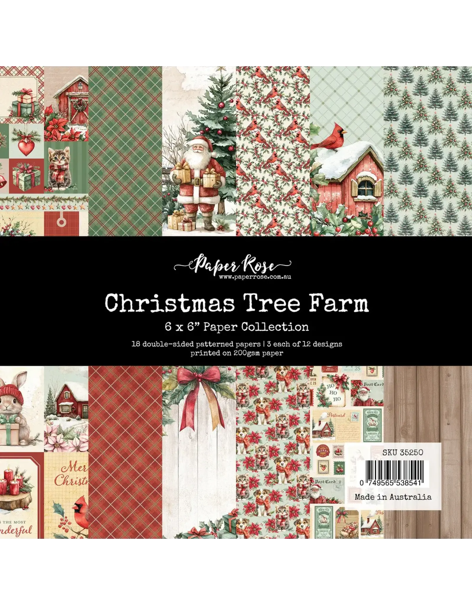PAPER ROSE PAPER ROSE CHRISTMAS TREE FARM 6x6 PAPER COLLECTION