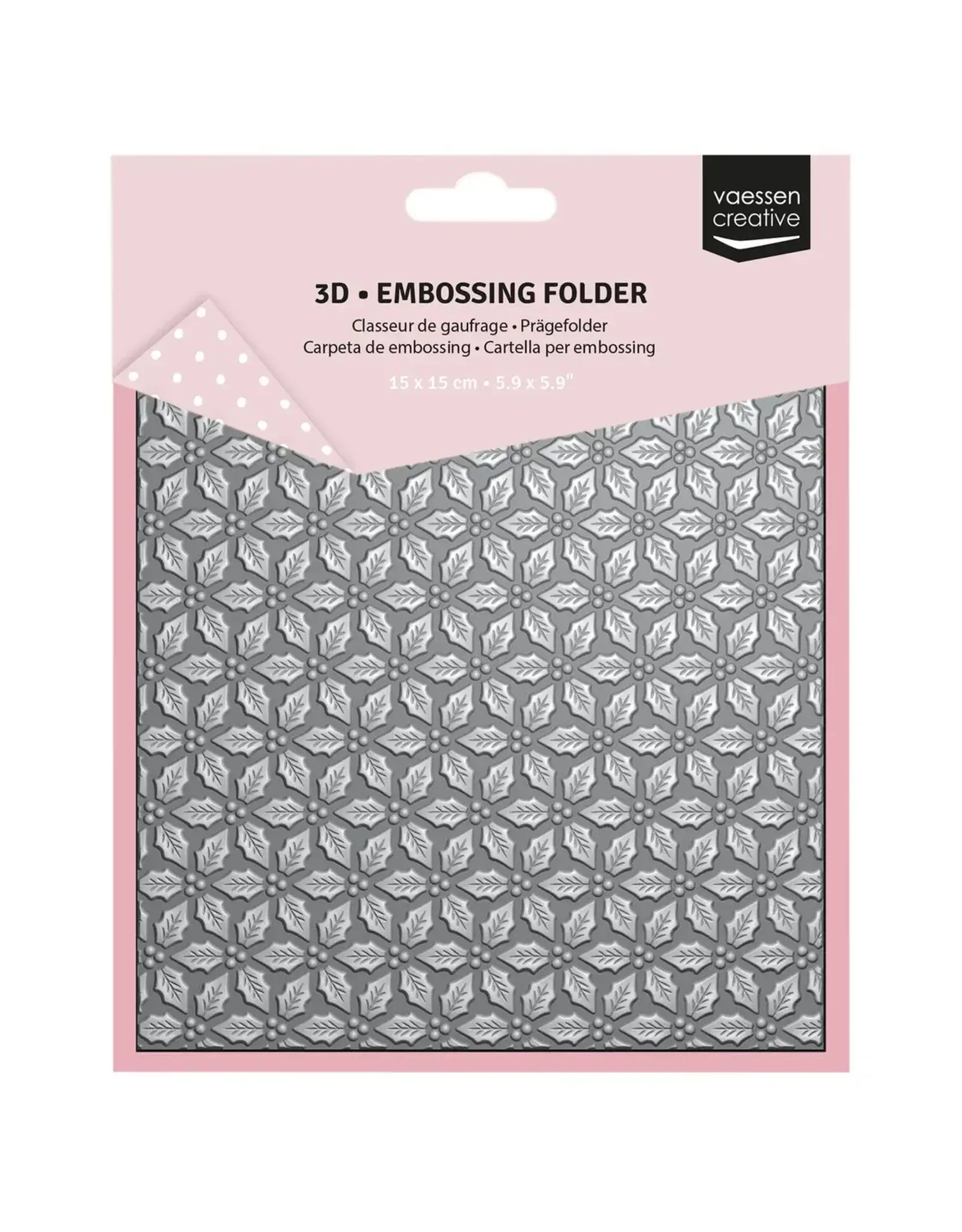 VAESSEN CREATIVE VAESSEN CREATIVE HOLLY LEAVES 3D EMBOSSING FOLDER