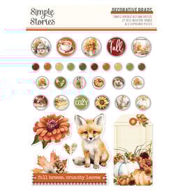 SIMPLE STORIES SIMPLE STORIES SIMPLE VINTAGE AUTUMN BREEZE DECORATIVE BRADS