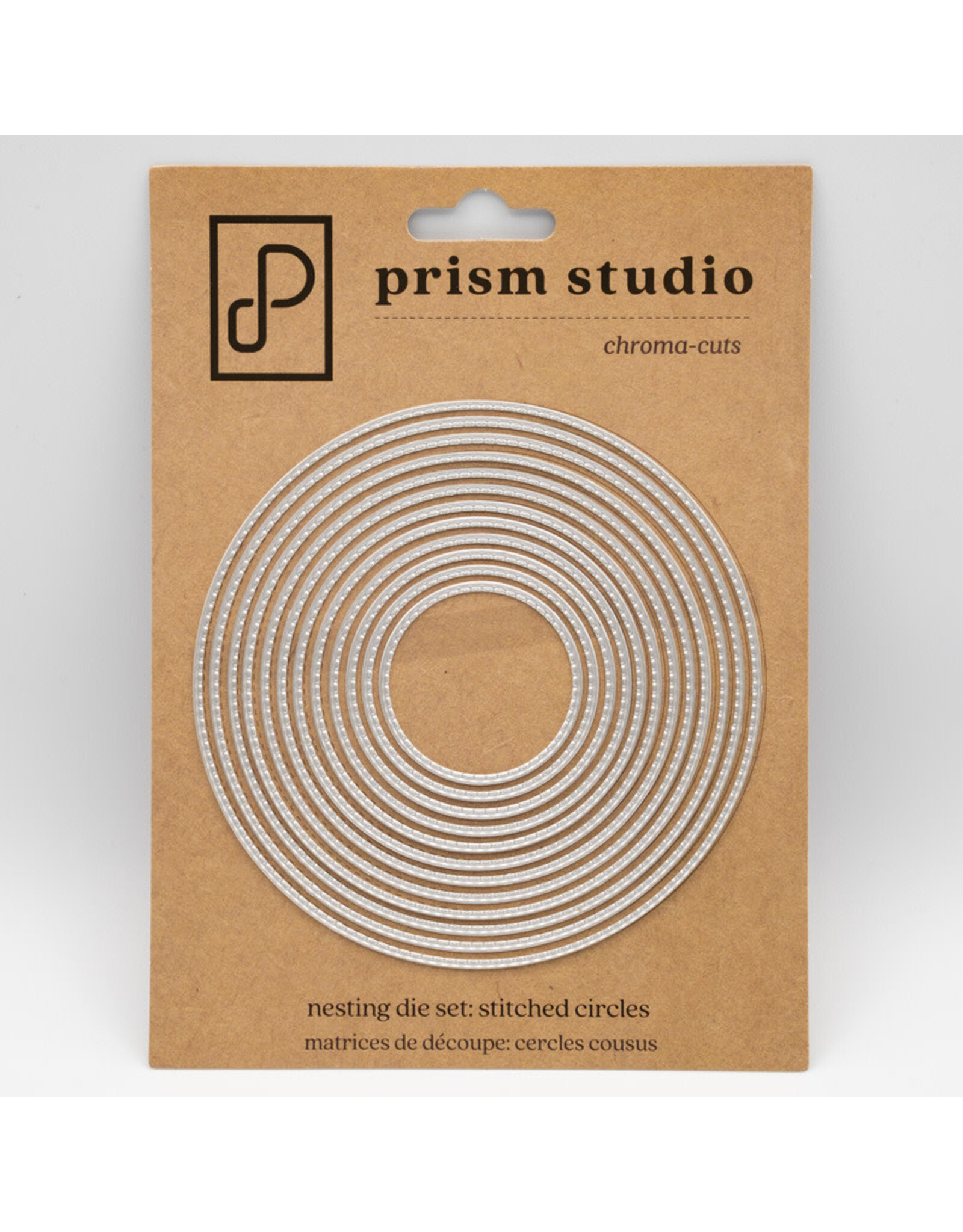 PRISM STUDIO PRISM STUDIO CHROMA-CUTS NESTING DIE SET: STITCHED CIRCLES DIE SET