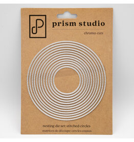 PRISM STUDIO PRISM STUDIO CHROMA-CUTS NESTING DIE SET: STITCHED CIRCLES DIE SET