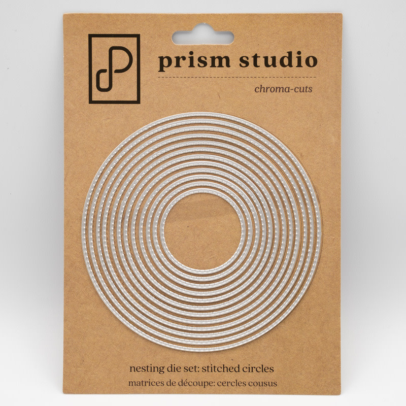 PRISM STUDIO PRISM STUDIO CHROMA-CUTS NESTING DIE SET: STITCHED CIRCLES DIE SET