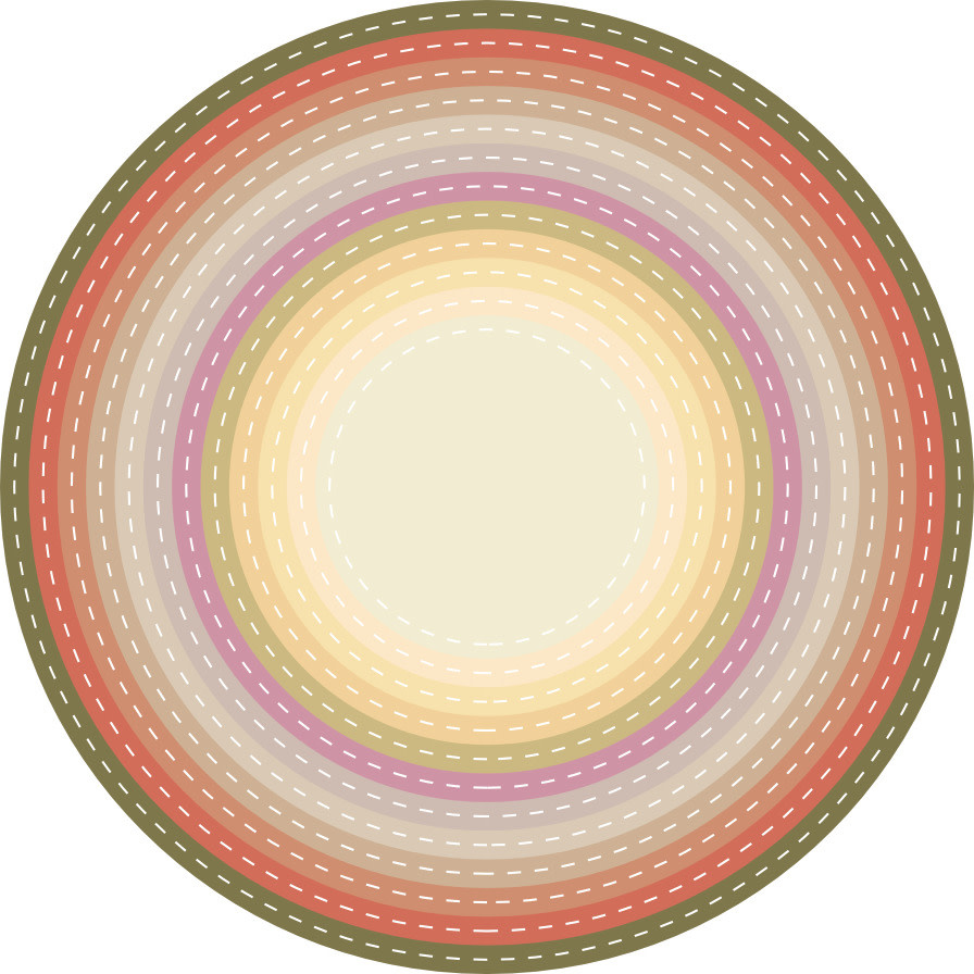 PRISM STUDIO PRISM STUDIO CHROMA-CUTS NESTING DIE SET: STITCHED CIRCLES DIE SET