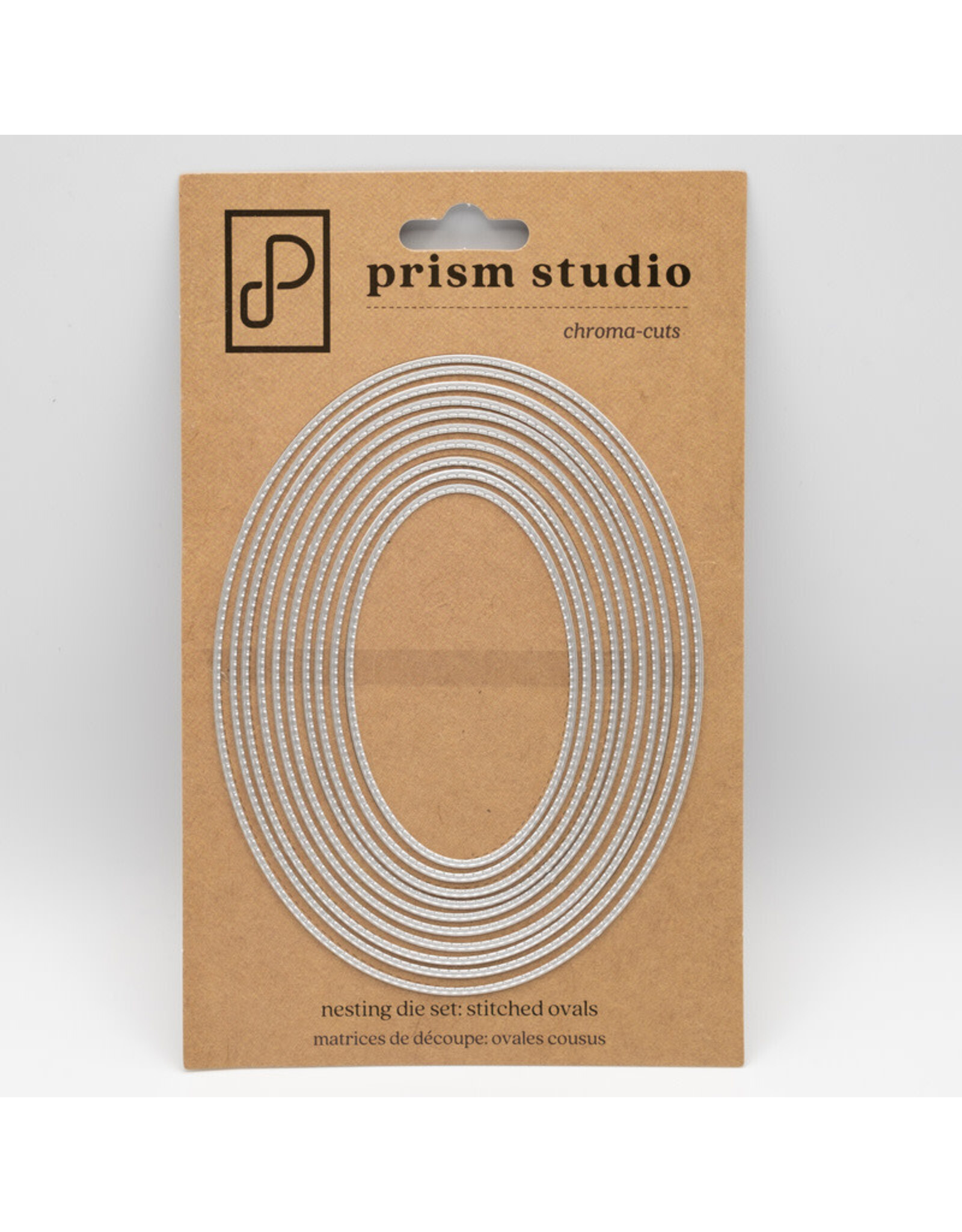 PRISM STUDIO PRISM STUDIO CHROMA-CUTS NESTING DIE SET: STITCHED OVALS DIE SET