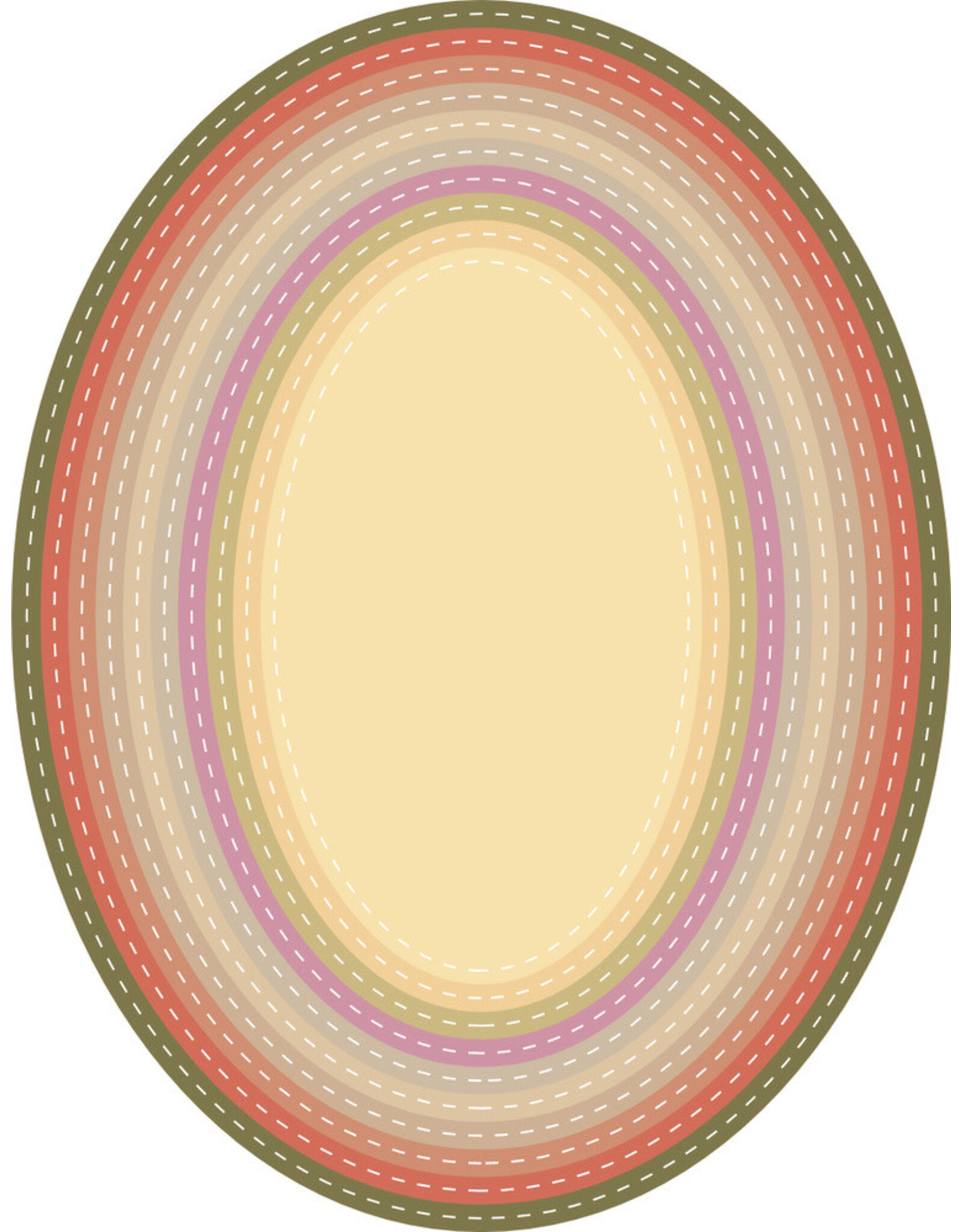 PRISM STUDIO PRISM STUDIO CHROMA-CUTS NESTING DIE SET: STITCHED OVALS DIE SET